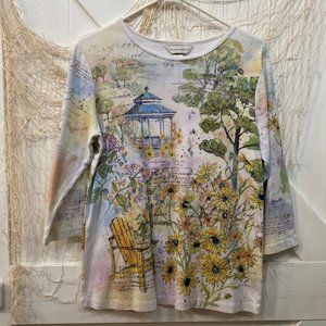 C & B Embellished Floral Shirt.